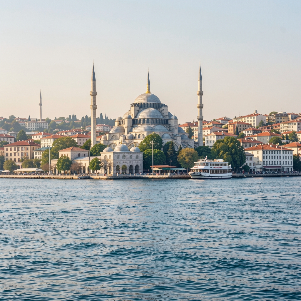 İstanbul'daki modern ofiste stratejik iletişim toplantısı — geniş pencereli boardroom'da PR uzmanları sunum yapıyor