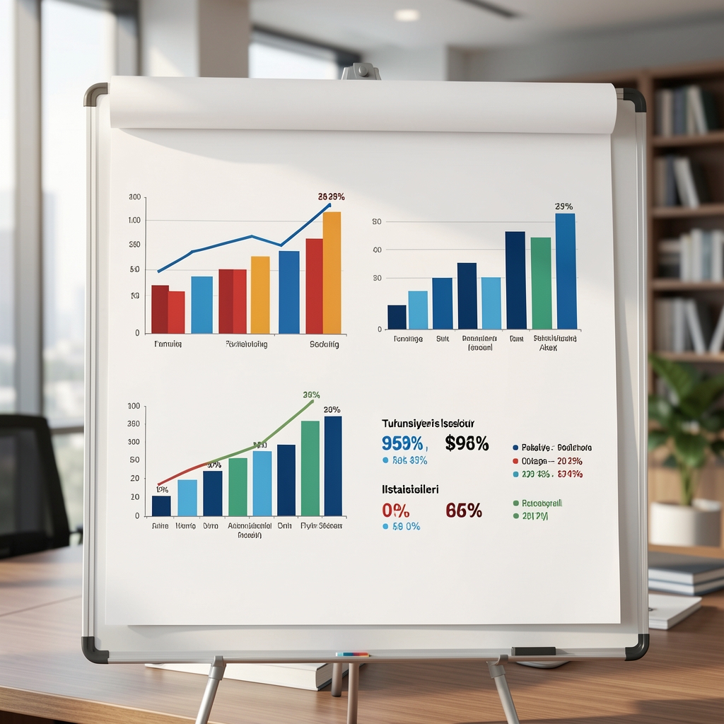 Türkiye PR sektörü pazar büyüklüğünü gösteren grafikler ve istatistikler içeren analitik rapor sunumu